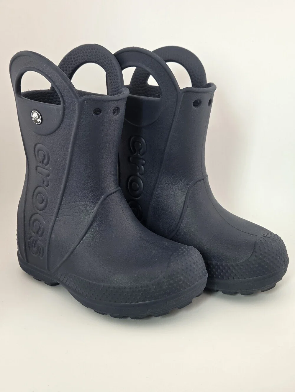 Crocs Youth Handle It Rain Boots Childrens Size C9 Navy Blue Waterproof Shoes